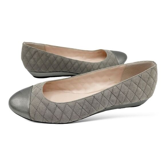Taryn Rose Patent Toe Small Wedge Ballet‎ Flat Sz 8.5 - Picture 1 of 16